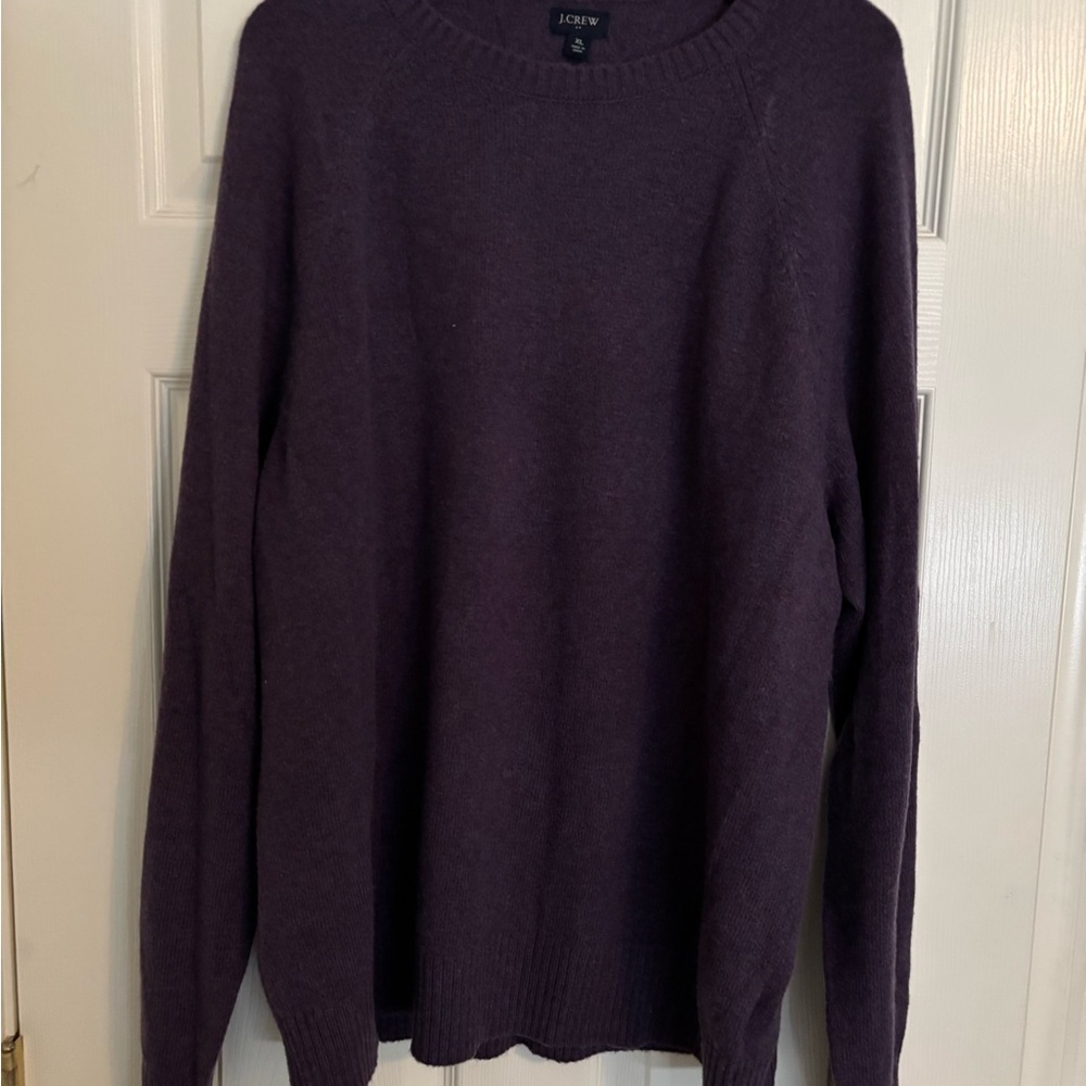 J. Crew Men's Deep Purple Crewneck Sweater